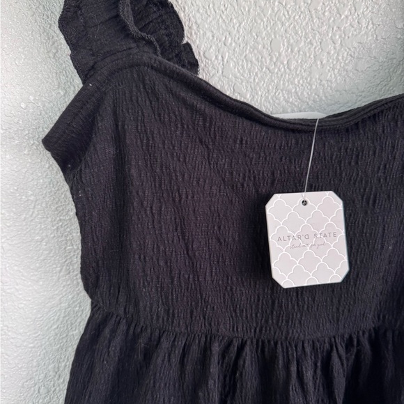 Altar'd State Black Ruffled Tank Top - Picture 4 of 6